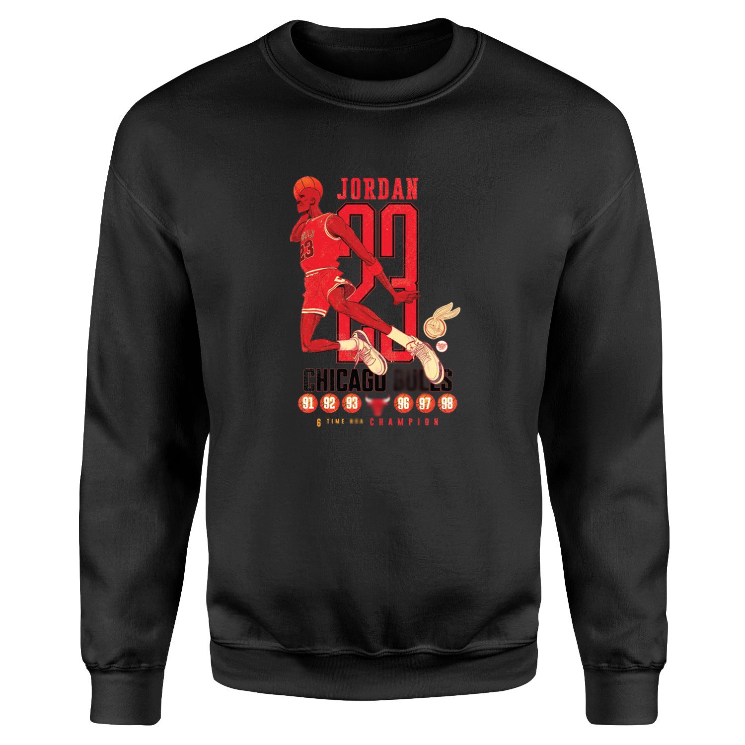6 Time Champion, Michael ''Air'' Jordan Sweatshirt XXL - Siyah