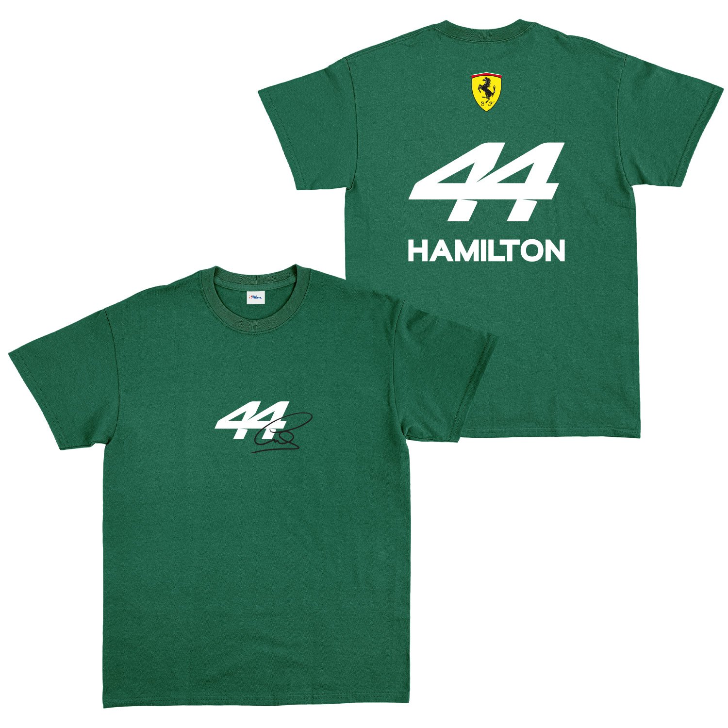 Lewis Hamilton 44 Signature Tişört XL - Nefti Yeşili