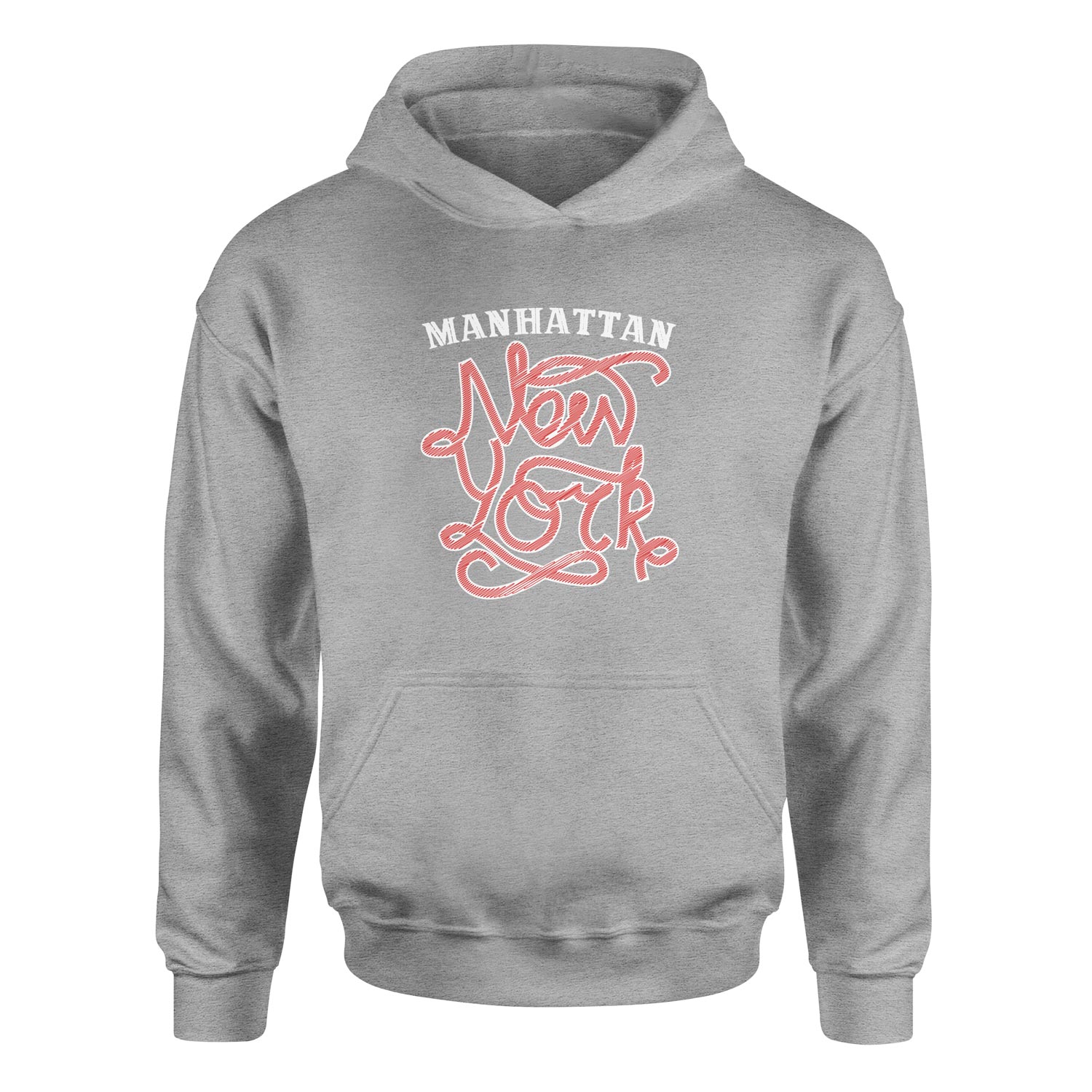 Manhatta, NYC Hoodie XXL - Gri