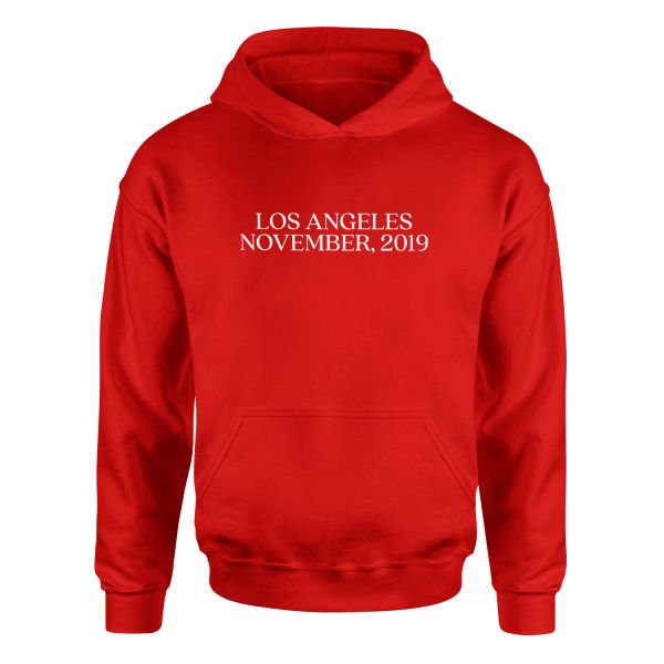 LOS ANGELES, NOVEMBER, 2019 Hoodie M - Kırmızı