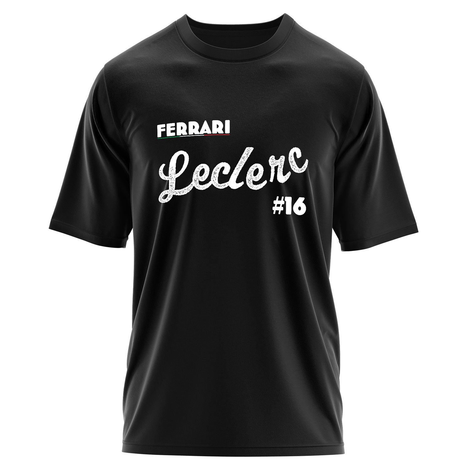 Charles Leclerc Cursive Illustration Oversize Tişört