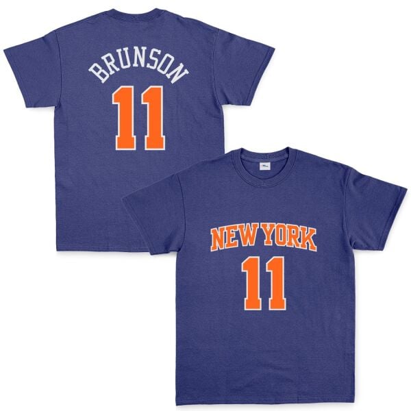 Jalen Brunson 11 New York Tişört L - İndigo Mavisi | OUTLET