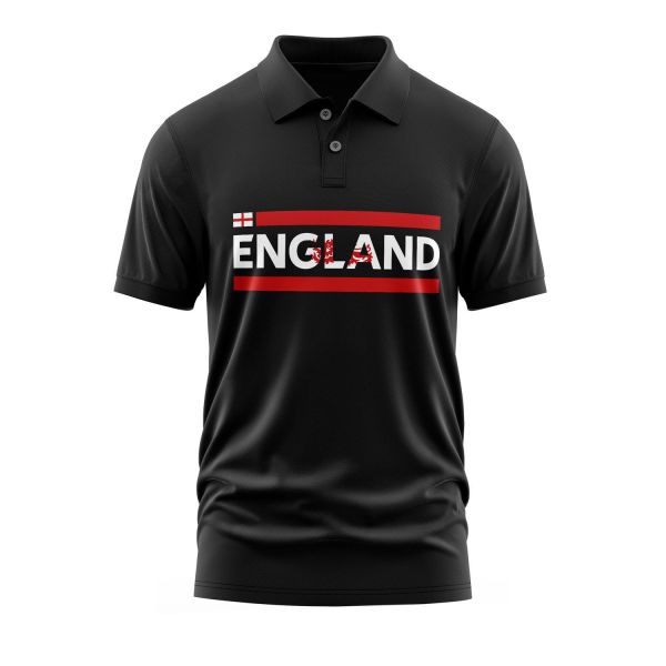England Polo Tişört XXL - Siyah