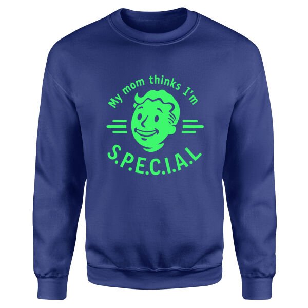 My mom thinks I’m S.P.E.C.I.A.L Sweatshirt M - İndigo Mavisi