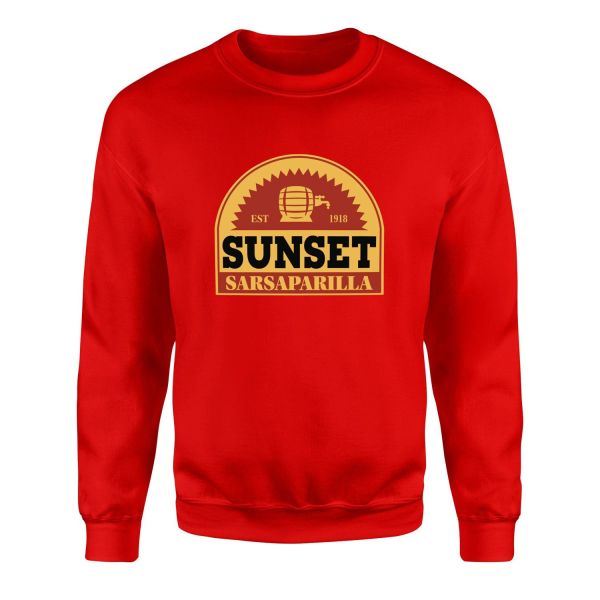 Sunset Sarsaparilla | Fallout Sweatshirt S - Kırmızı