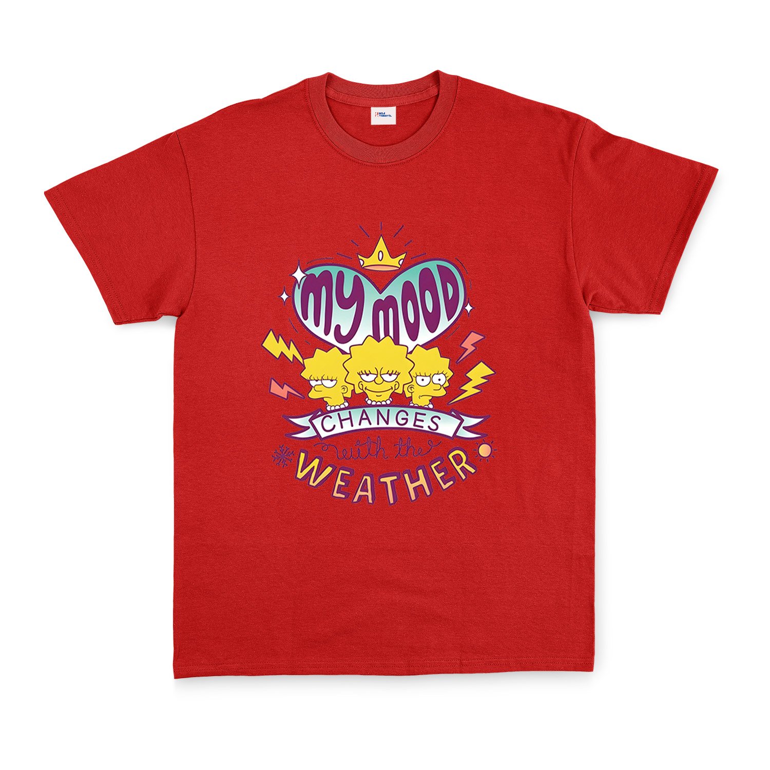 my mood changes with the weather Tişört XL - Kırmızı