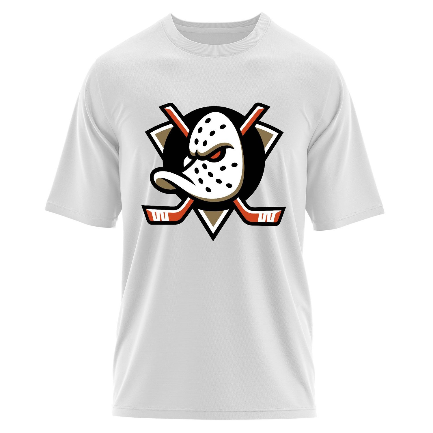 Anaheim Ducks Shield Oversize Tişört L - Beyaz