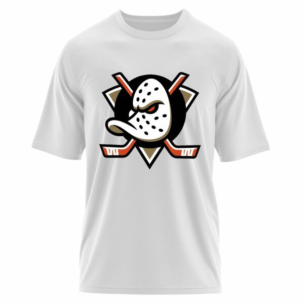 Anaheim Ducks Shield Oversize Tişört L - Beyaz