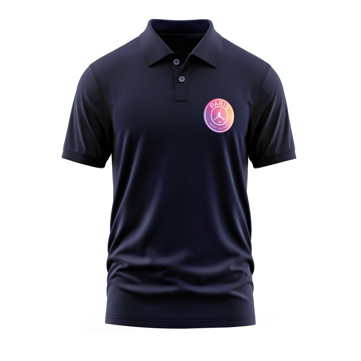 PSG X Air Jordan Gradient Polo Tişört L - İndigo Mavisi
