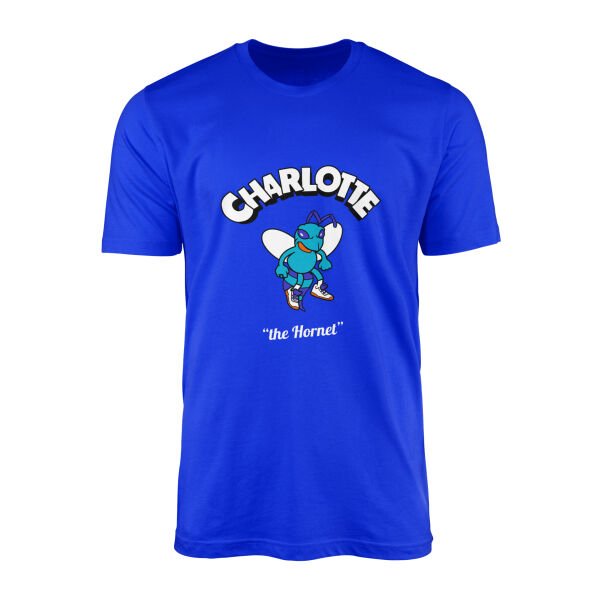 Charlotte Cartoon Tişört XL - Mavi