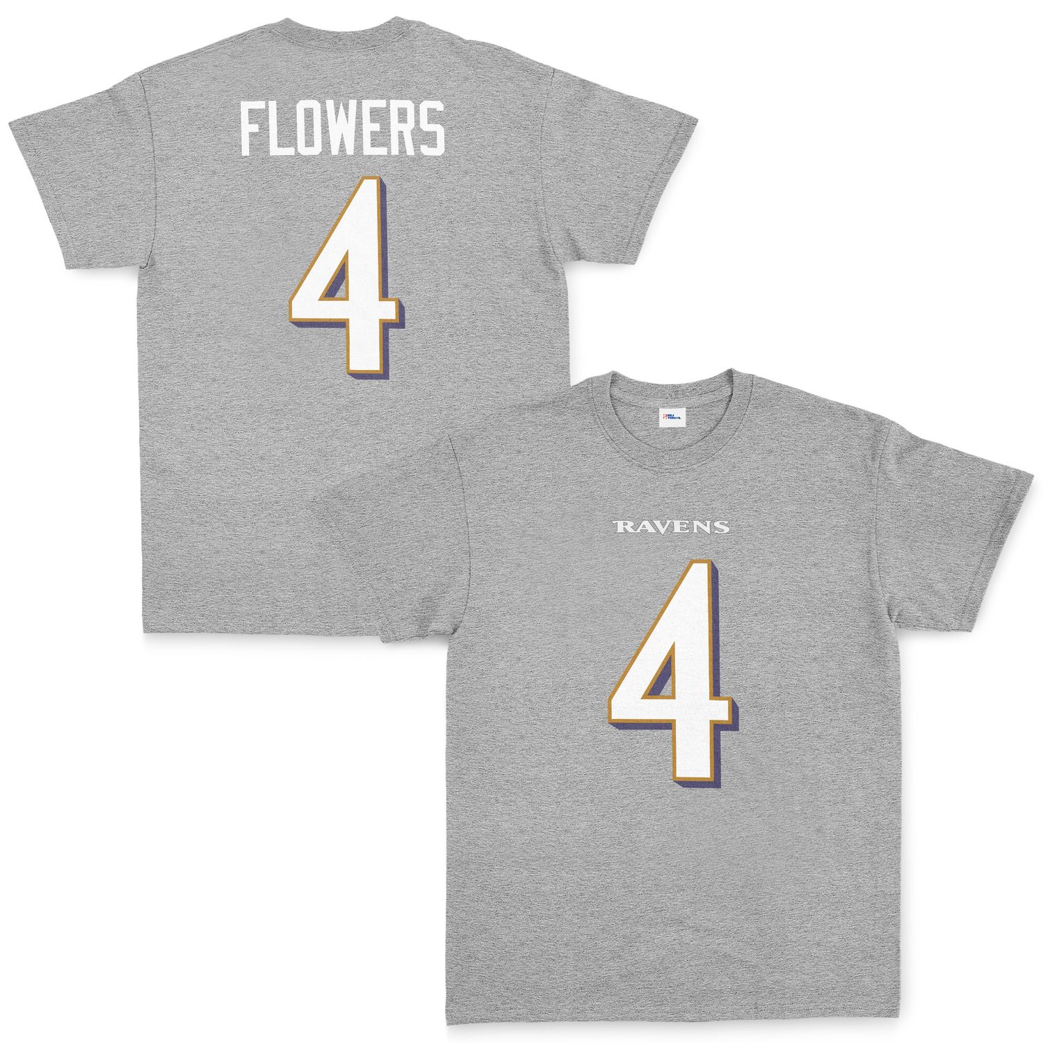 Zay Flowers Baltimore Ravens Tişört L - Gri