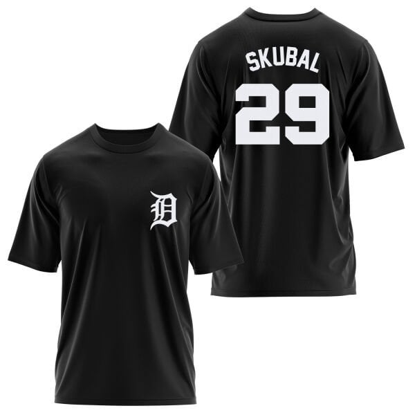 Tarik Skubal 29 Detroit Tigers Jersey Oversize Tişört