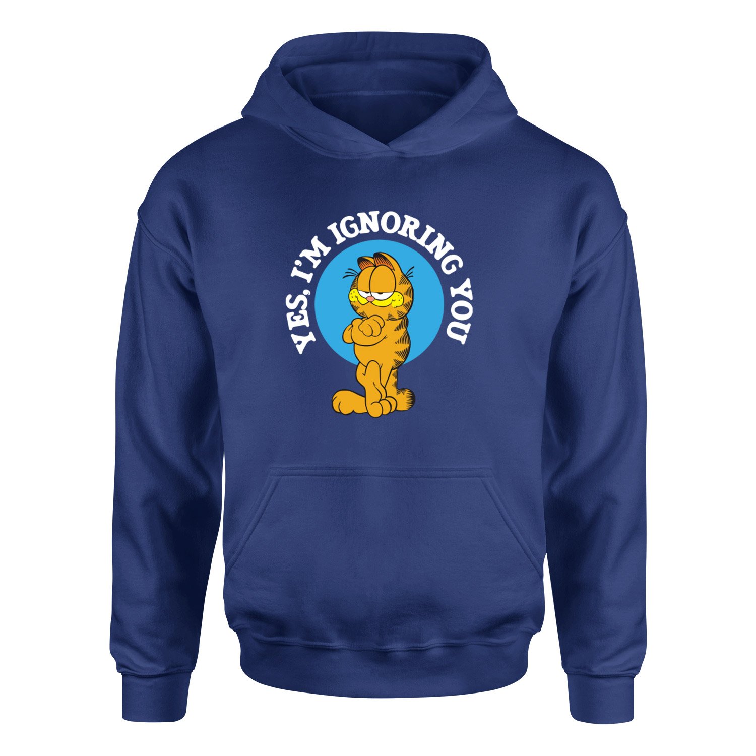 Yes, I’m Ignoring You | Garfield Hoodie XXL - İndigo Mavisi