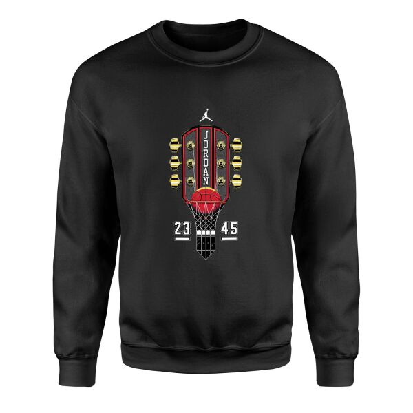 Air Jordan Guitar Sweatshirt S - Siyah