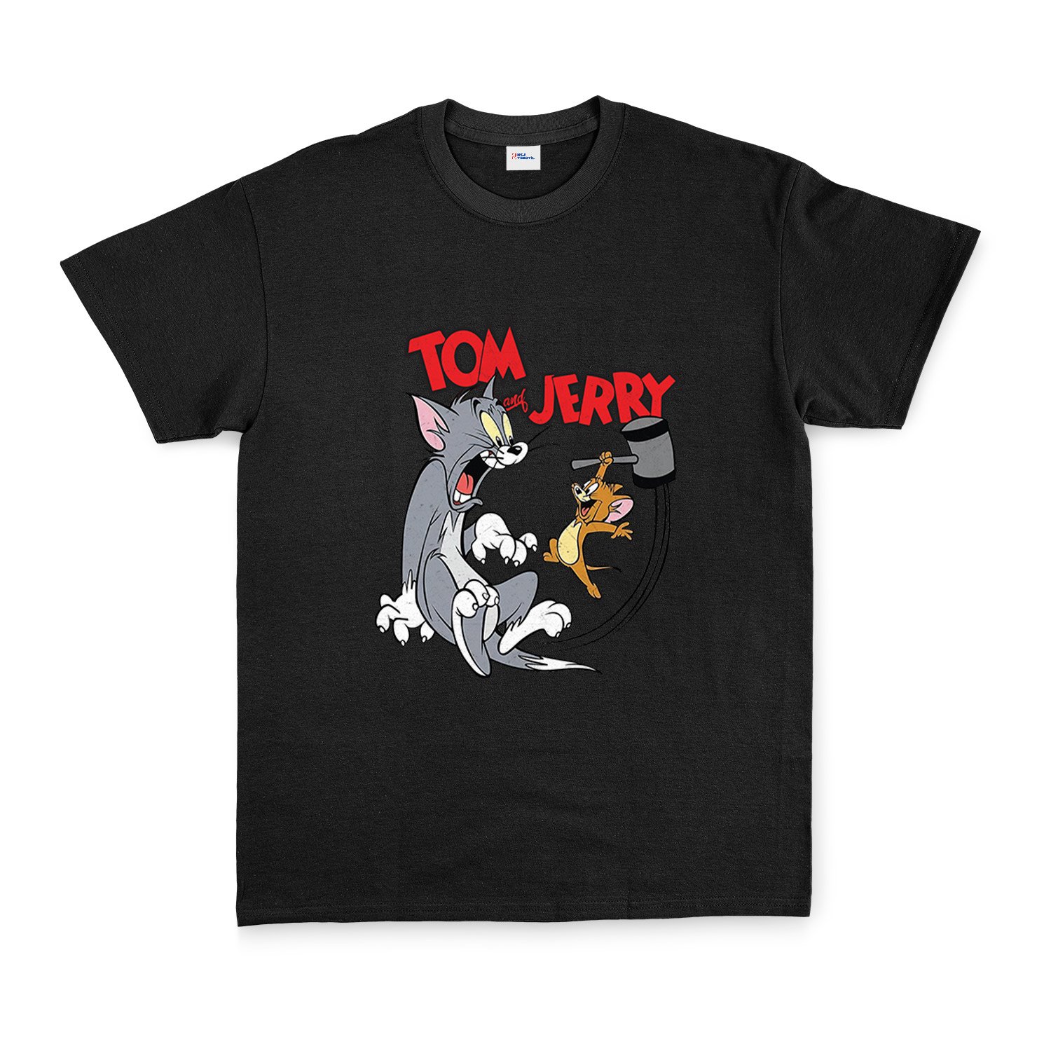 Tom And Jerry Grunge Tişört S - Siyah