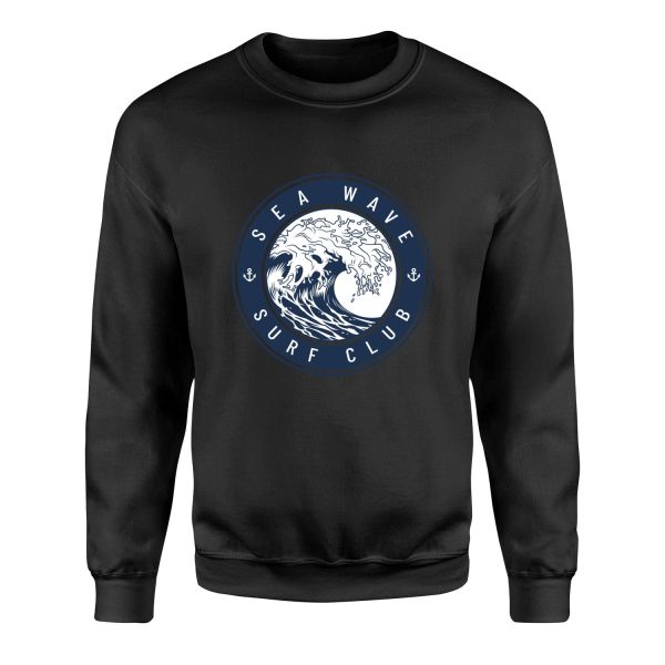 Sea Wave Surf Club Sweatshirt XL - Siyah