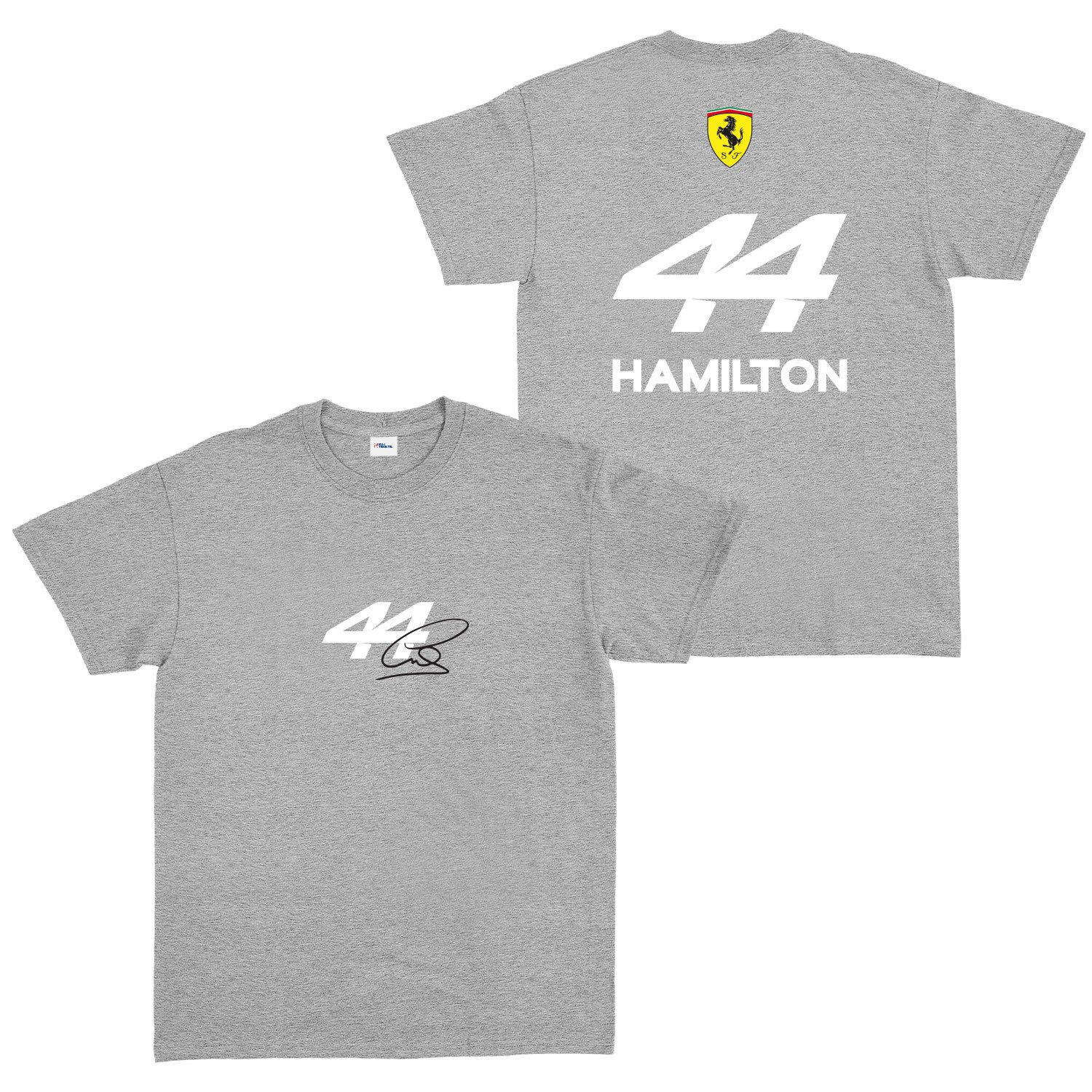 Lewis Hamilton 44 Signature Tişört M - Gri