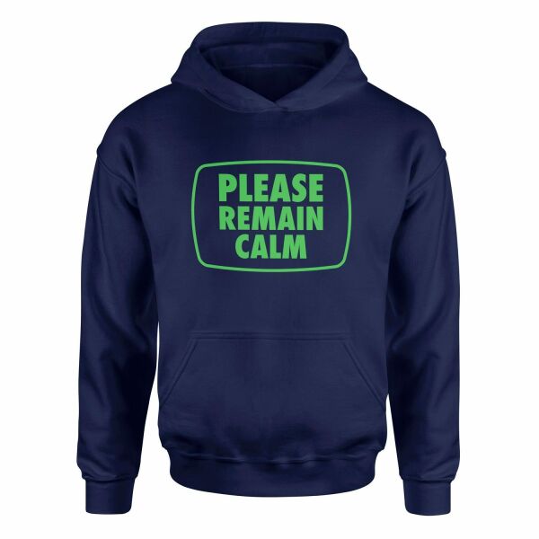 Please Remain Calm | Fallout Hoodie XXL - Lacivert