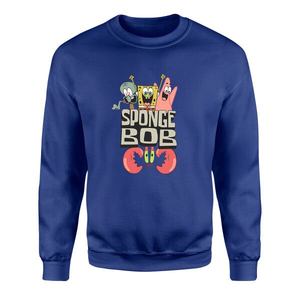 Sünger Bob Sweatshirt XL - İndigo Mavisi