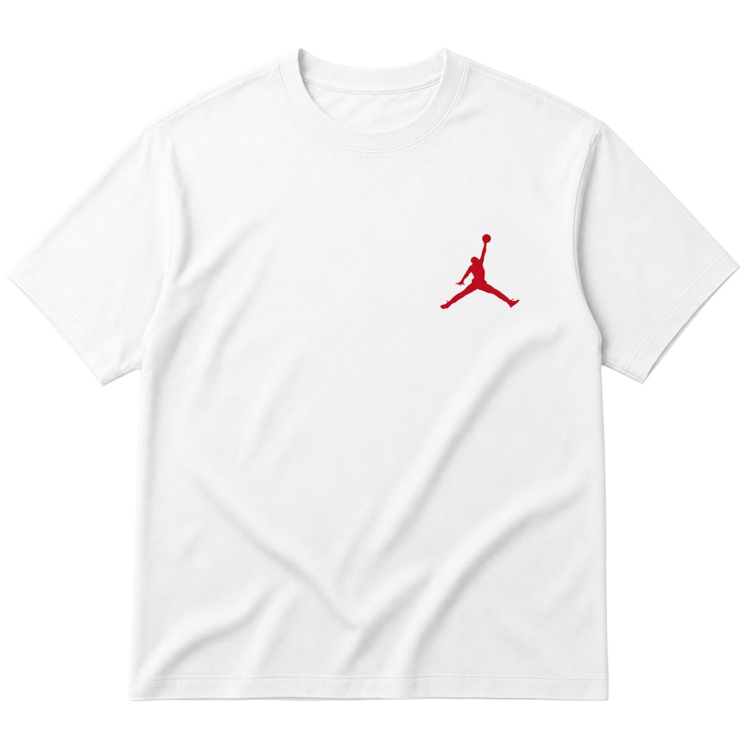 Air Jordan Red Stroked Oversize Tişört S - Beyaz