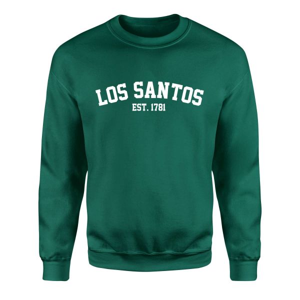 Los Santos EST 1781 Sweatshirt S - Nefti Yeşili