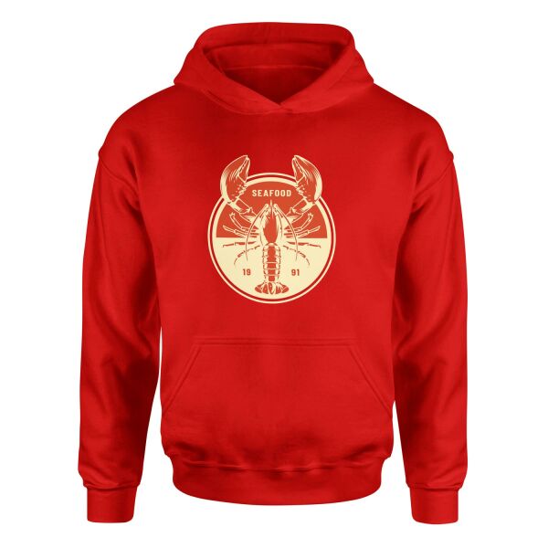 Seafood Hoodie XL - Kırmızı