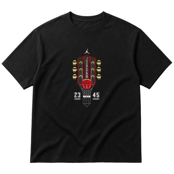 Air Jordan Guitar Oversize Tişört L - Siyah