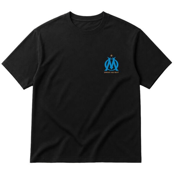Olympique de Marseille Oversize Tişört M - Siyah
