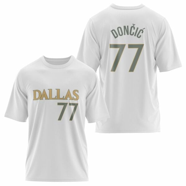 Luka Doncic 77 Forma Oversize Tişört XL - Beyaz