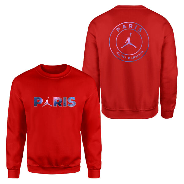 Air Jordan x Paris Saint Germain Space ED Sweatshirt M - Kırmızı