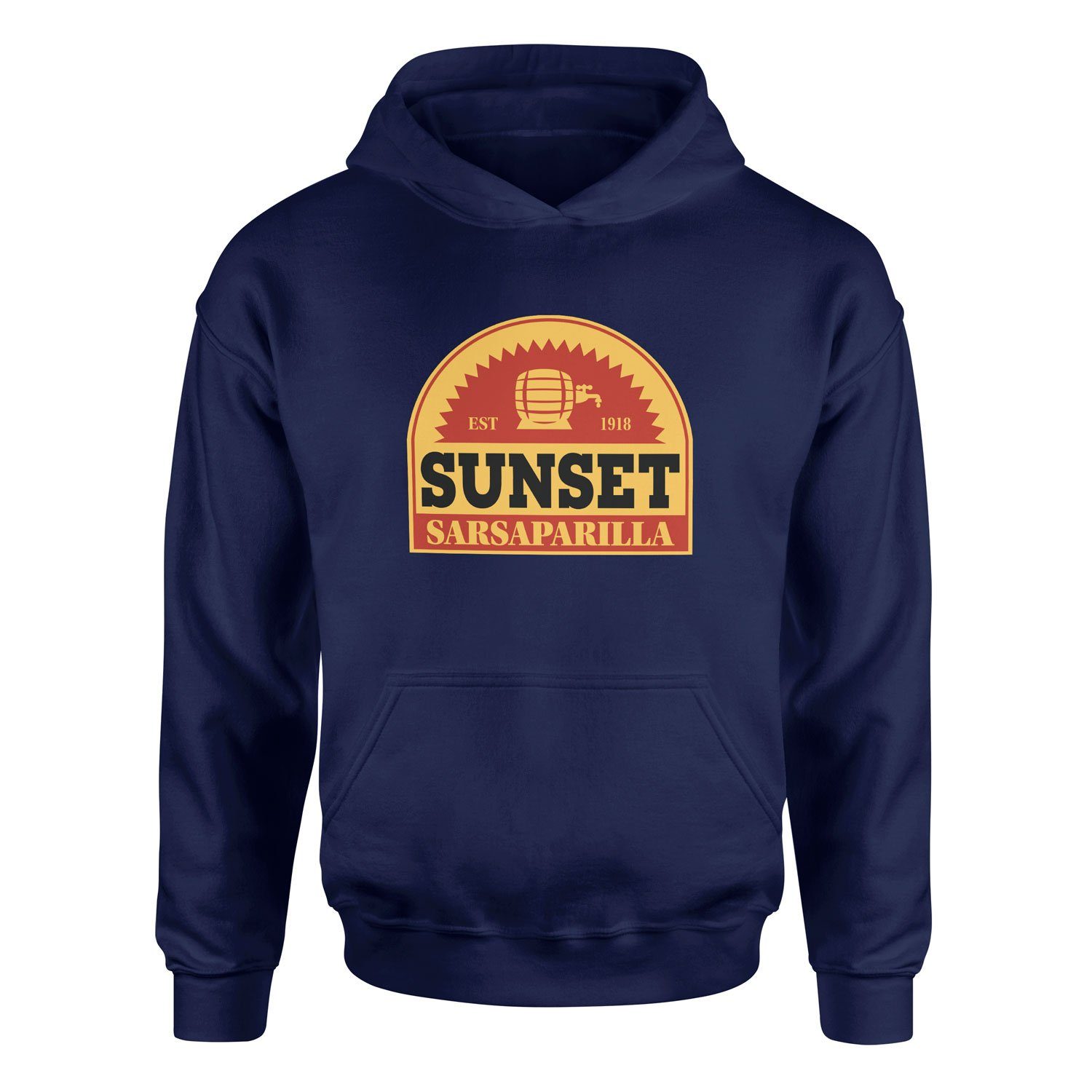 Sunset Sarsaparilla | Fallout Hoodie M - İndigo Mavisi