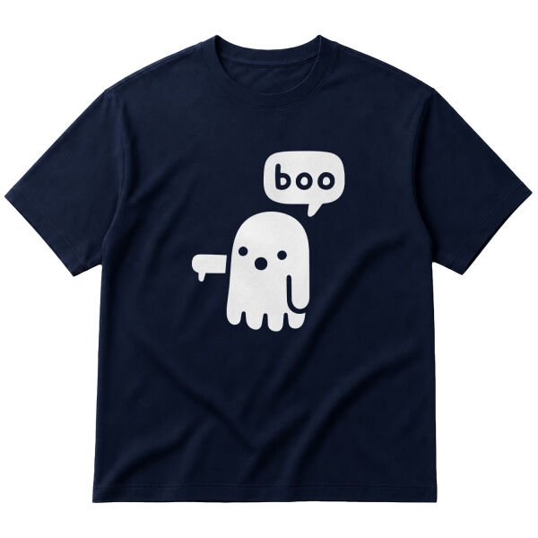 Boo! Oversize Tişört M - İndigo Mavisi