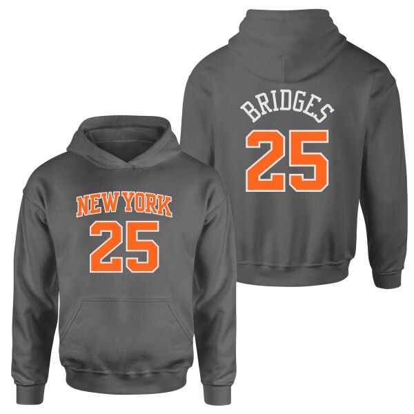 Mikail Bridges 25 New York Jersey Hoodie XL - Füme
