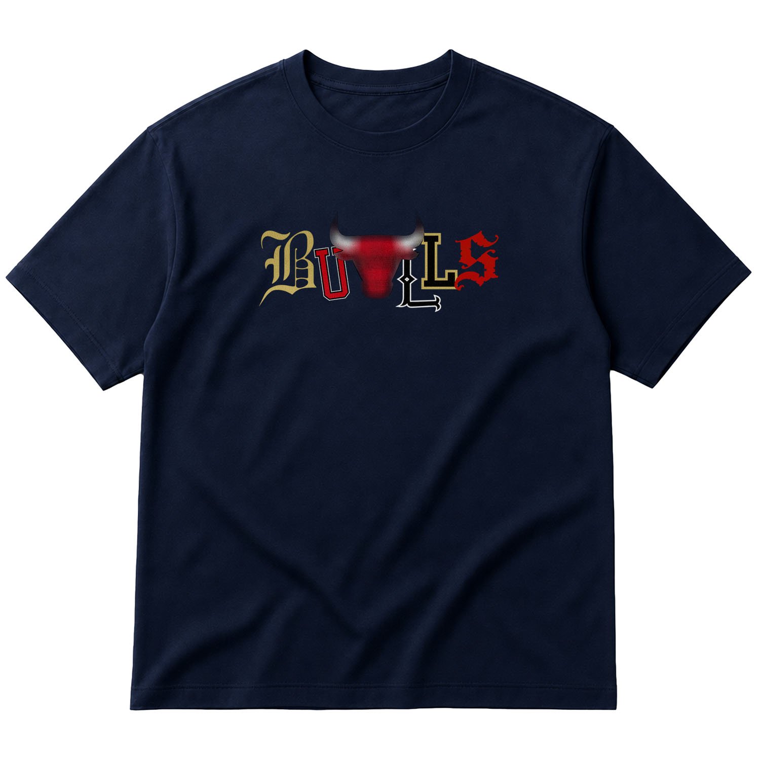 Bulls History Oversize Tişört L - İndigo Mavisi