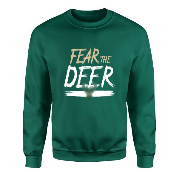 Fear the Deer Sweatshirt L - Nefti Yeşili