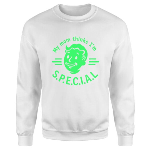 My mom thinks I’m S.P.E.C.I.A.L Sweatshirt M - Beyaz