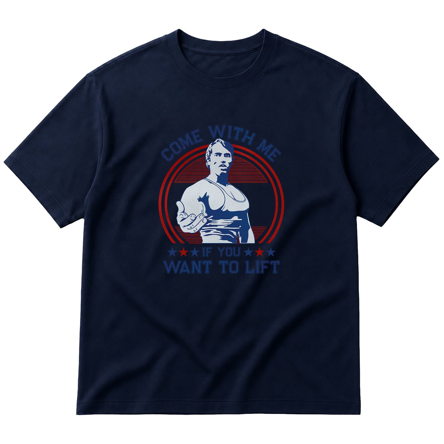 Come With Me If You Want to Lift Oversize Tişört L - İndigo Mavisi