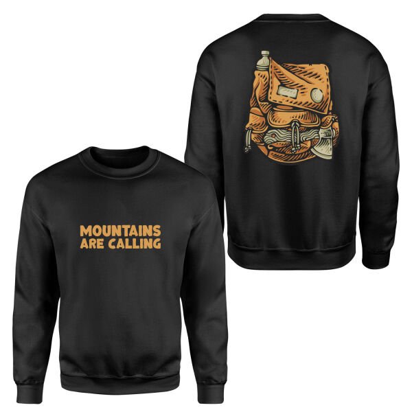 Mountains Are Calling Sweatshirt L - Siyah