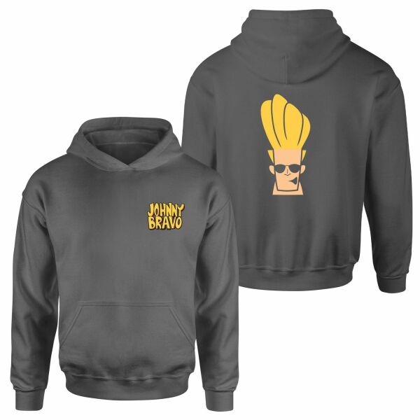 Woah Mamma | Johnny Bravo Hoodie XL - Füme