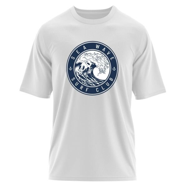 Sea Wave Surf Club Oversize Tişört M - Beyaz