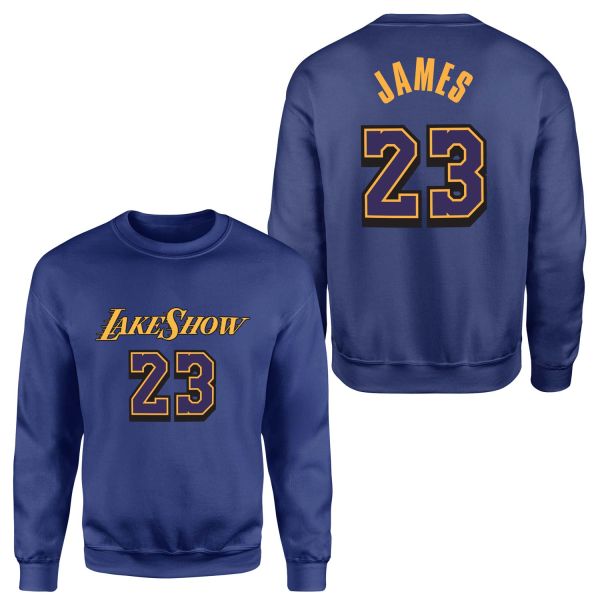 LeBron James 23 LakeShow Sweatshirt M - İndigo Mavisi