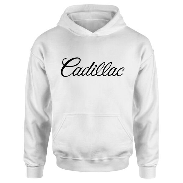 Cadillac Script Hoodie L - Beyaz