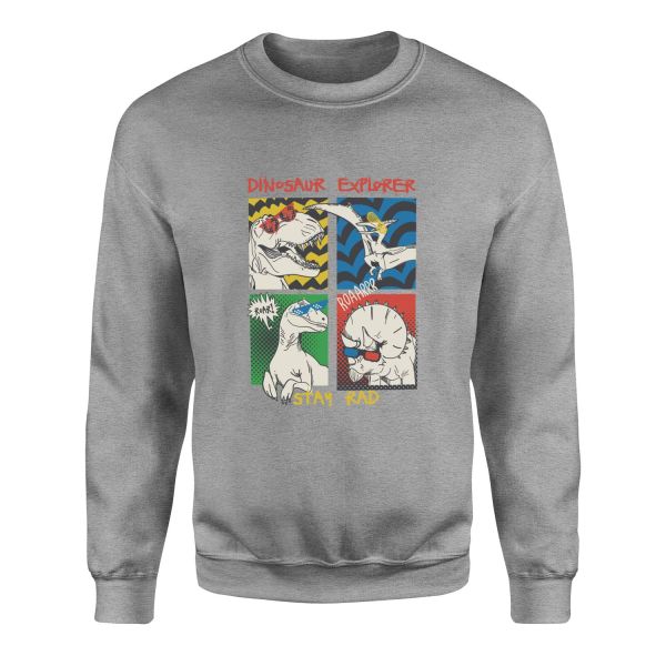Dinosaur Explorer Sweatshirt S - Gri