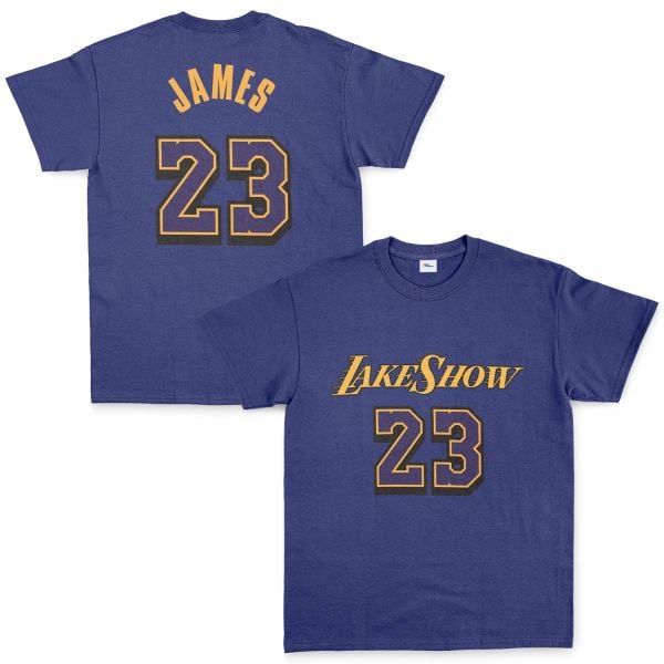 LeBron James 23 LakeShow Tişört M - İndigo Mavisi