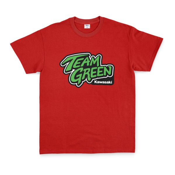 Team Green Kawasaki Racing Tişört XXL - Kırmızı