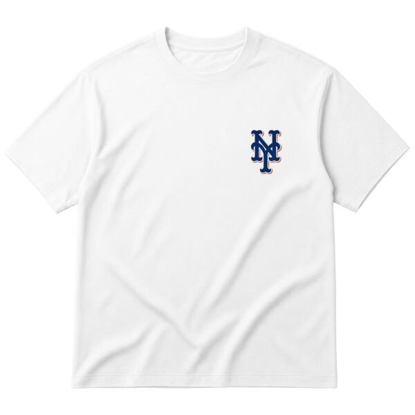New York Mets Oversize Tişört L - Beyaz