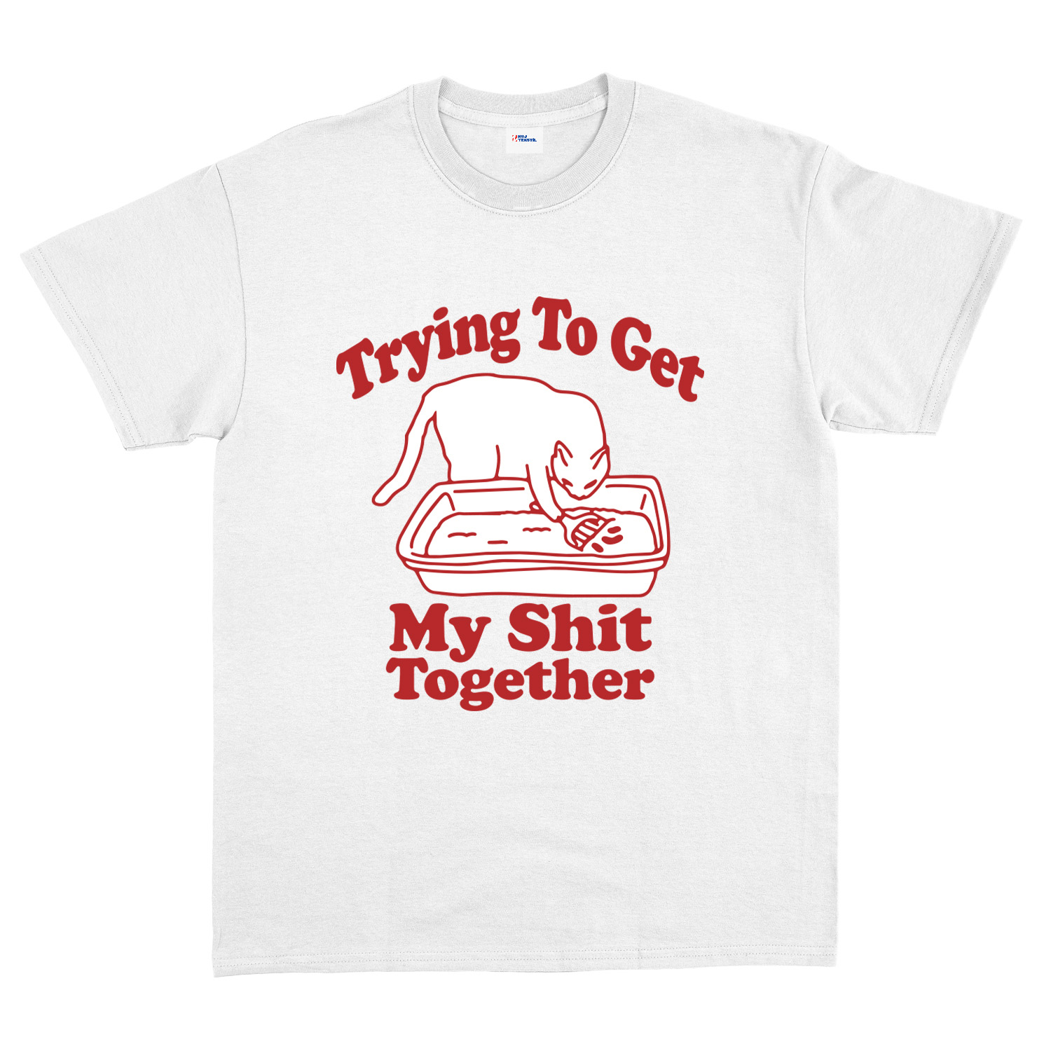 Trying to Get My S**t Together Tişört XXL - Beyaz
