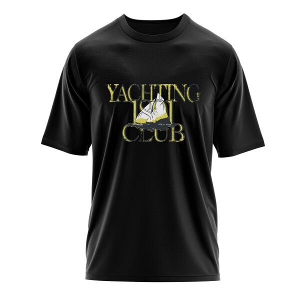Yachting 1891 Club Oversize Tişört S - Siyah
