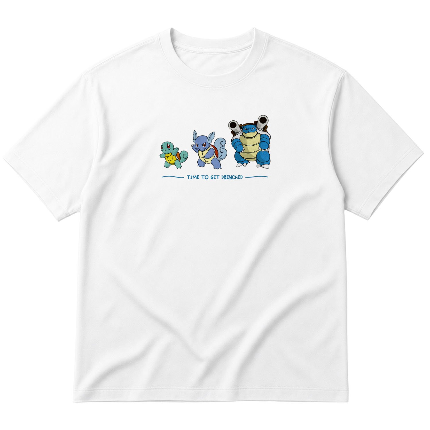 Squirtle Evolution | Time to Get Drenched Oversize Tişört