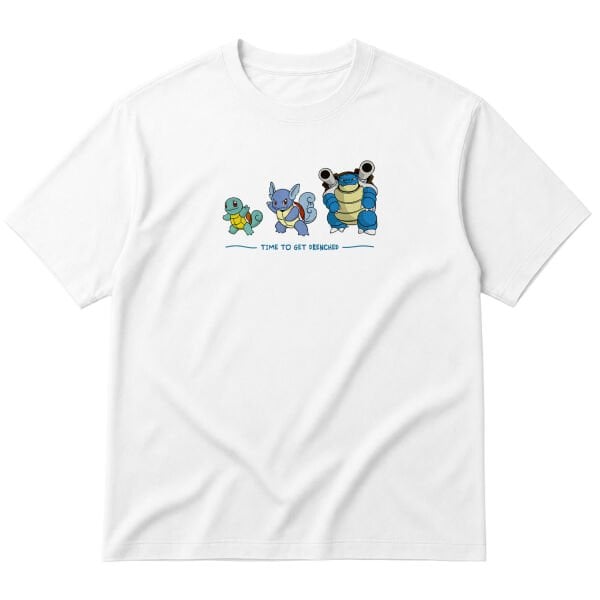 Squirtle Evolution | Time to Get Drenched Oversize Tişört